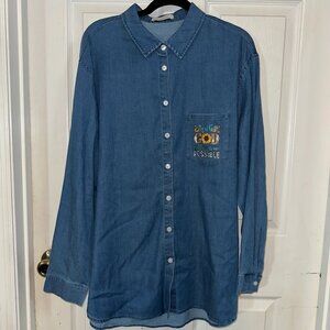 NEW Handcrafted With God All Things Are Possible Shirt Size XL